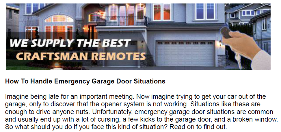 How To Handle Emergency Garage Door Situations - Garage Door Repair South Gate