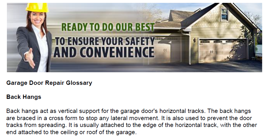 Garage Door Repair Glossary - Garage Door Repair South Gate